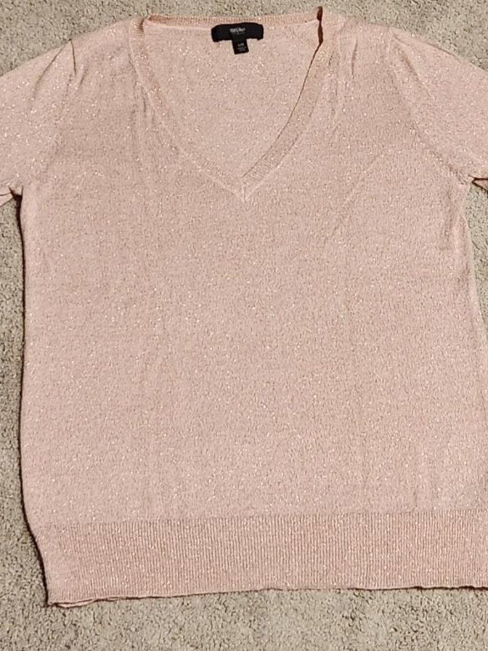 Mossimo pink shimmer v-neck sweater